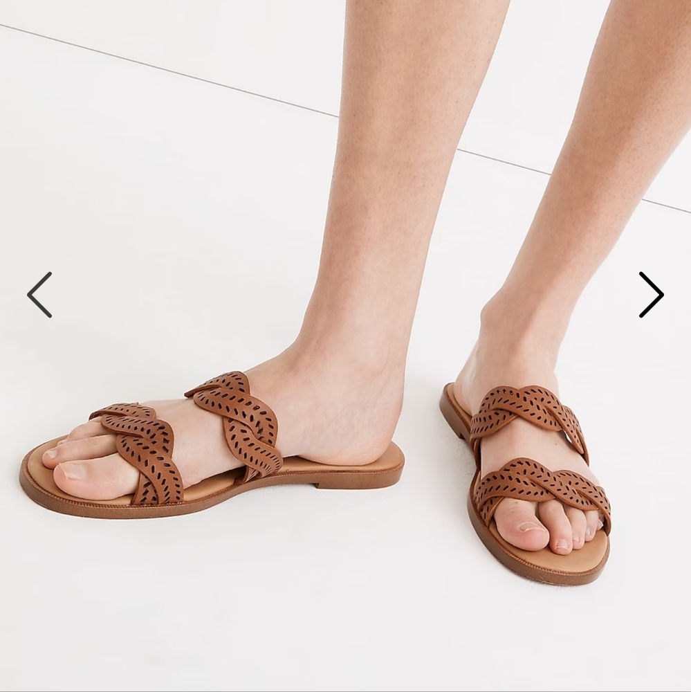 Madewell The Cora Slide Sandal in English Saddle - Picture 3 of 10
